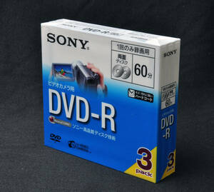 　新品 ★ SONY ソニービデオカメラ用DVD-R (8cm) 録画用 3枚パック 送料185円 ★ 