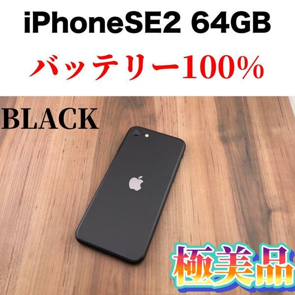 83iPhone SE 第2世代(SE2)ブラック 64GB SIMフリー本体