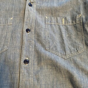 シュガーケーン シャンブレーシャツ 長袖 サイズ16 Ｌサイズ 東洋エンタープライズ 胸ポケットボタン1つ無しの画像5