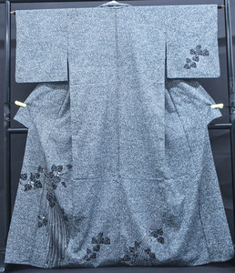 《京都一輝堂》【着物】 付下げ 夏物 夏 絽 孔雀文様 たたき染め 身丈約166.5cm 裄丈約63.5cm 24Z-1207