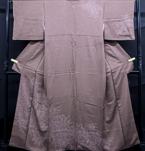 《京都一輝堂》【着物】訪問着 南天柄 一つ紋 身丈約163cm 裄丈約64cm 24Z-139