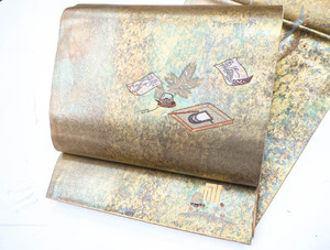 《京都一輝堂》【着物】 袋帯 引箔 古典柄 西陣証紙付き 未使用品 23B-2681