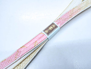 《京都一輝堂》【着物】和装小物 帯締め 帯締 高麗組 大和組 金糸 春色カラー 24W-1576