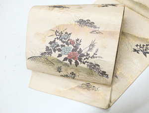 《京都一輝堂》【着物】 袋帯 螺鈿 花文様 23B-1823
