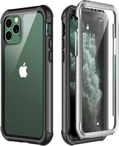 iPhone 11 Pro ケース 5.8インチ 耐衝撃 360 全方向保護 米軍MIL規格取得 Qi充電対応 超軽量 クリア 画