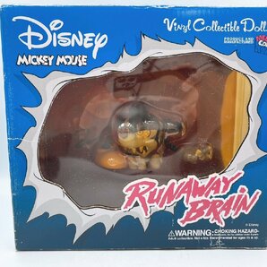 メディコムトイ VCD ミッキーマウス RUNAWAY BRAIN ミッキーのアルバイトは危機一髪 狂乱ミッキー カラー ver. 希少品【AM015】の画像1