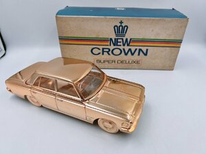 当時物 NEW CROWN SUPER DELUXE シガレットケース ミニカー 模型 置物 小物入れ 金属製 ノベルティ 【AM091】