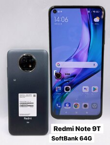 SoftBank Redmi Note 9T 5G 64GB A001XM ナイトフォールブラック ソフトバンク 利用制限〇 稼働品【AM065】