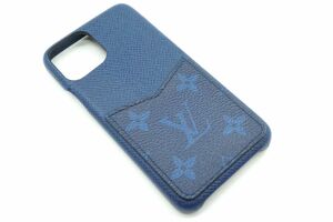 1円〜 ルイ ヴィトン アイフォン バンパー 11Pro M30479 ケース iPhone スマホ モノグラム タイガ 青 ブルー Louis Vuitton 8501k