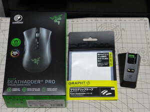 RAZER DEATHADDER V2 PRO ゲーミングマウス 充電ドック グリップテープ付き ワイヤレス Bluetooth 無線 有線 Gaming レイザー