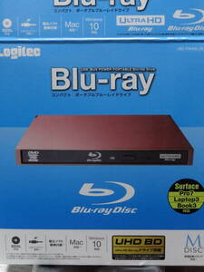ロジテック ブルーレイドライブ LBD-PWA6U3LRD BDXL Ultra HD Blu-ray 外付け バスパワー ポータブル USB3.2 Gen1 USB3.0 Logitec