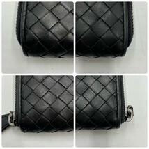 1円●美品●BOTTEGA VENETA ボッテガヴェネタ 長財布 イントレチャート ラウンドウォレット ジップ レザー ブラック 黒 メンズ 男女兼用_画像7