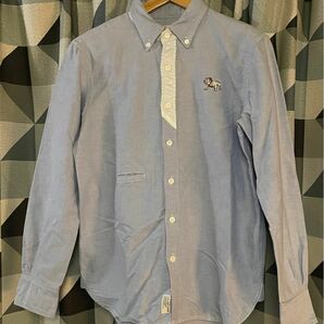 ネイバーフッド VACANT/C-SHIRT.LS ブルドッグ 刺繍 長袖シャツ S ブルー