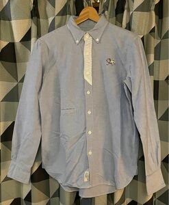 ネイバーフッド VACANT/C-SHIRT.LS ブルドッグ 刺繍 長袖シャツ S ブルー