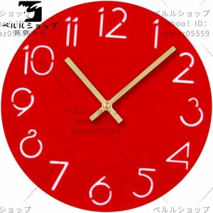 大型 デジタル 時計 ミニマル 装飾 ヴィンテージ 装飾 壁掛け 時計 For リビング 部屋 装飾 アラビア 数字 時計 静音 時計 アクリル レッド