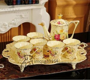 ro здесь способ черный чай & кофе чайная посуда высокое качество la Mix 9 позиций комплект европейская посуда стол одежда интерьер Afternoon Tea чай party 
