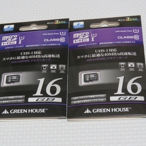 【micro SDHCメモリーカード】micro SD 16GB GREEN HOUSE CLASS10　即決