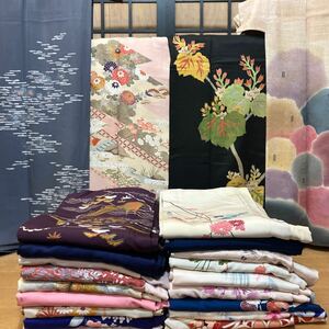 一右衛門No 866 訪問着　付下げ　22枚まとめ売り　京友禅　刺繍　夏物　正絹着物　大量まとめ売り