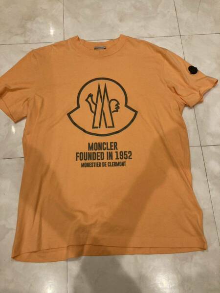 XLサイズ】モンクレール　MONCLER 半袖Tシャツ　オレンジ　センターロゴ