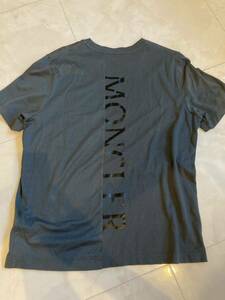 サイズS】モンクレール MONCLER 半袖Tシャツ グレー　マウレスロゴ