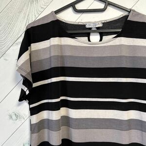 natural store calof ボーダーチュニック 半袖 Tシャツ