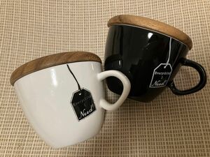 美品　マグカップ　ペア　アフタヌーンティー　コースター　木製　木　セット　お茶　コーヒー　食器　スープ　afternoon tea