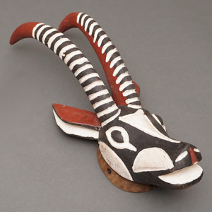 アフリカ　ブルキナファソ　ミニ　マスク　仮面　アンテロープ　No.11　木彫り　アフリカンアート　彫刻　ブワ族　ボボ族　グルンシ族