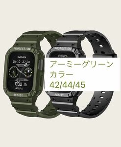 Apple Watch アップルウォッチケースバンド　アーミーグリーン