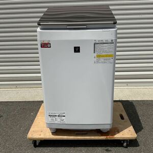 営MK75-家CM SHARP シャープ 電気洗濯乾燥機 ES-PW11H-T 2023年製　通電確認済　プラズマクラスター 家電 