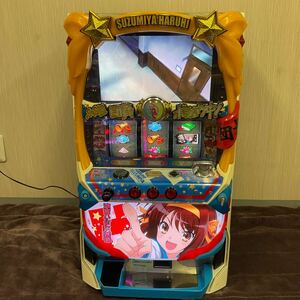 .YY39-.190Y Suzumiya Haruhi no Yuutsu pachinko slot machine apparatus coin equipped door key setting key equipped slot home use power supply electrification operation verification settled 