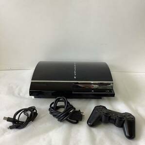 ◯営TK002-A4T80【埼玉発】SONY PlayStation3 CECHA00 HDD40GB クリアブラック 通電動作初期化確認済み の画像1