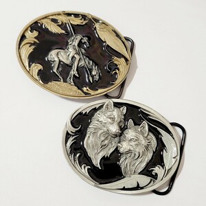 {. bargain!} men's buckle 2 point . summarize exhibition belt width some 8. length some 6.2. good-looking stylish antique Western Wolf 