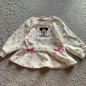 新品　ミニーちゃん　ミコリッド　ハート柄トレーナー　ディズニー　アンナコラボ　しまむら 女の子 子供服 ベビー服 薄手トレーナー