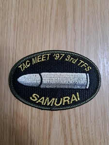 航空自衛隊　JASDF 三沢基地　百里基地　第3飛行隊　　97年戦競　侍　SAMURAI　ゴールドver'ワッペン　パッチ