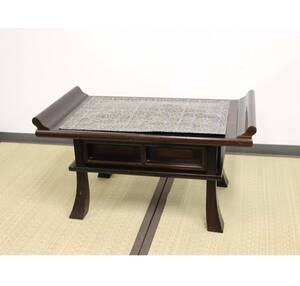 [ stock goods ]. pcs / sutra desk wooden drawer attaching width 62.5./ height 33.5. Buddhist altar fittings / family Buddhist altar .. pcs /. thing desk /.. desk /. table memorial service / law necessary [U775-i14ji+]