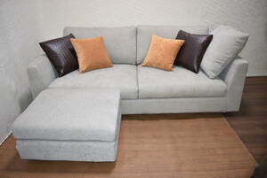 RELAX FORM/ relax foam 3 seater . sofa DEPALA II/tepala2 stain gray ottoman / cushion attaching fabric yw630ji50420-02