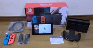 Nintendo Switch ネオンブルー・ネオンレッド HAC-S-KABAA (JPN) ☆USED☆ACアダプター欠品！
