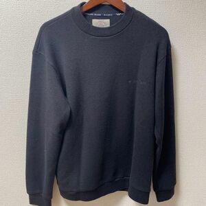 美品　アルマーニジーンズ　ベーシックロゴ　クルーネック　ニット