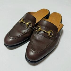 Jalan Sriwijaya ホースビット ローファー サンダル 美品 ジャランスリウァヤ 5 1/2サイズ 24.5cm〜25cm 革靴 ブラウン 98833