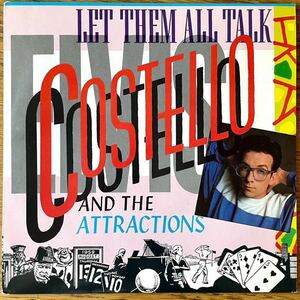 7'' Elvis Costello And The Attractions Let Them All Talk UK Original オリジナル エルヴィス・コステロ pub rock new wave nick lowe