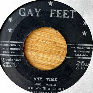 7'' Joe White Any Time Baba Brooks Band Mosquito Jump Up Gay Feet treasure isle studio one 1 ska rocksteady reggae skatalites