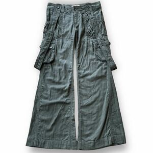 Japanese Label Flared Cargo Pants брюки-карго goa Le Grand Bleu goa lgb l.g.b. ifsixwasnine 14th addiction kmrii y2k grunge