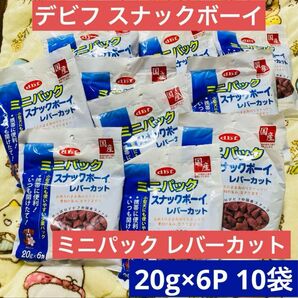 デビフ　ミニパック　スナックボーイ　レバーカット２０ｇ×６Ｐ　10袋セット　大袋(小分け60パック)