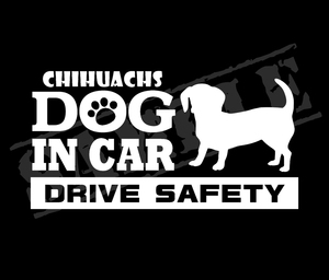 ★☆DOG IN CAR・DRIVE SAFETY　チワックス　ワンちゃんステッカー☆★