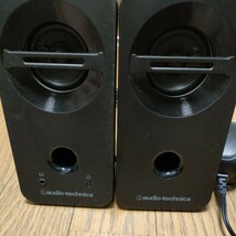 audio-technica アクティブスピーカー AT-SP93 オーディオテクニカ /ステレオミニプラグ PCや液晶テレビの手元スピーカー用にも_画像2