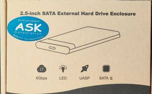 【新品未使用】HDD SSD外付けケース 2.5インチ SATA USB給電 電源不要 