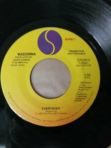 【非売品プロモ7”】デビュー曲　Madonna Everybody USAオリジナル stereo / mono マドンナ　エヴリバディ