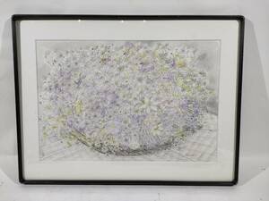 花のブーケ　アート　絵画　W745×D30×H560