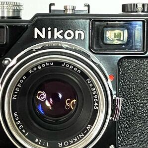 Nikon ニコン NIPPON KOGAKU S3 オリジナルブラック シリアル6321489 W-NIKKOR 1:1.8 f=3.5cm カメラ レンズ付きの画像3
