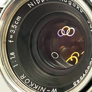 Nikon ニコン NIPPON KOGAKU S3 オリジナルブラック シリアル6321489 W-NIKKOR 1:1.8 f=3.5cm カメラ レンズ付きの画像5